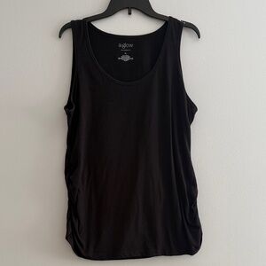 a:glow Black Scoop Neck Tank Top